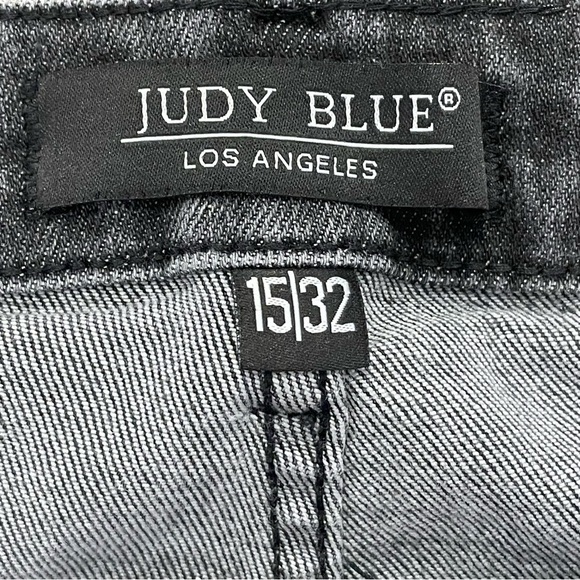 Just Blue Wide Leg Cropped Jeans Washed Grey Size 15/32 - Picture 7 of 14